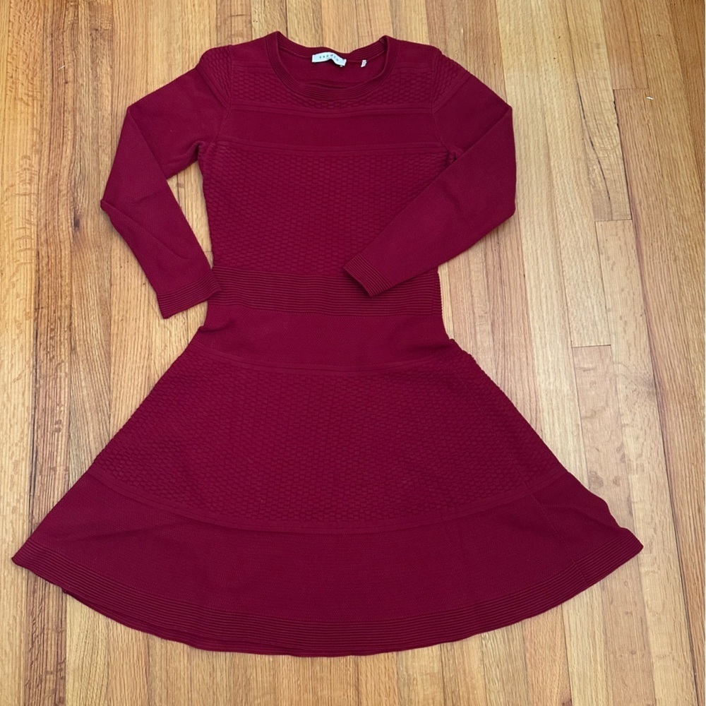 Sandro Rolly Dress Red Size FR 2 # - Picture 4 of 15